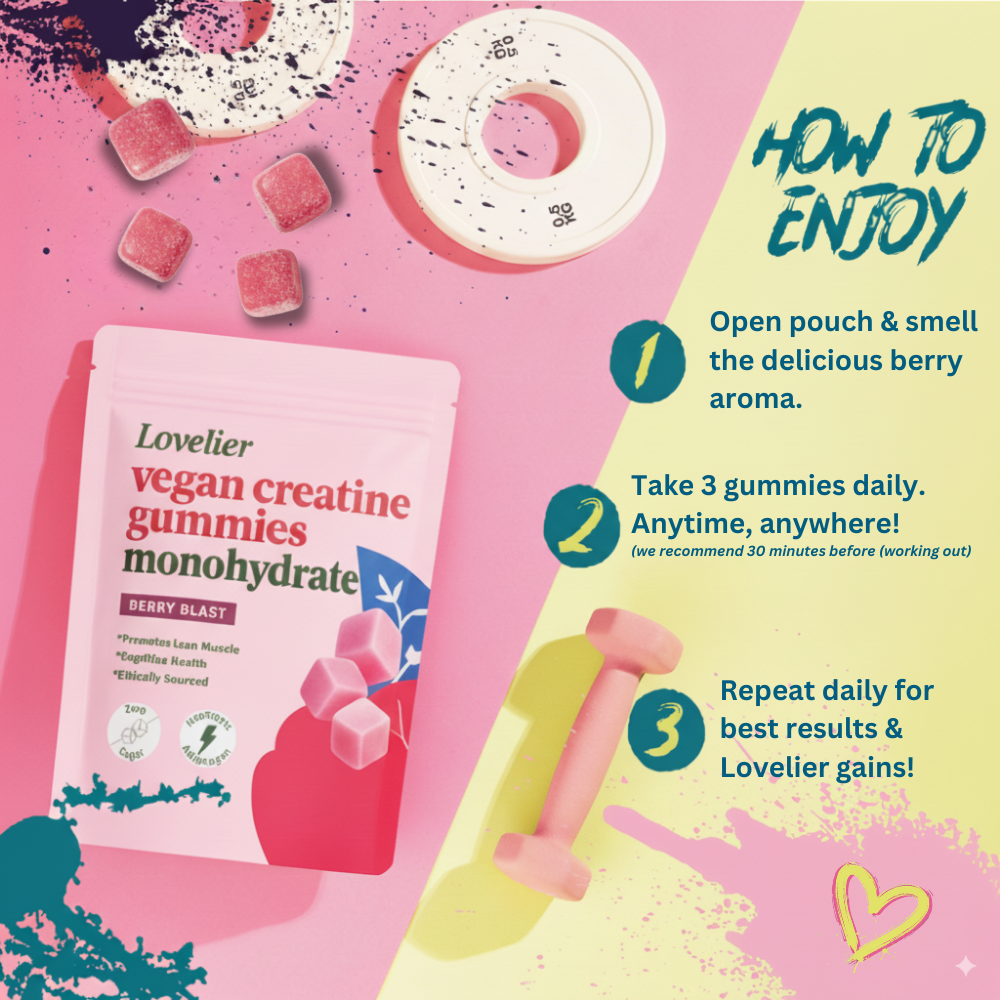 Lovelier Vegan Creatine Gummies (3 month supply)
