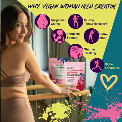 Lovelier Vegan Creatine Gummies (3 month supply)